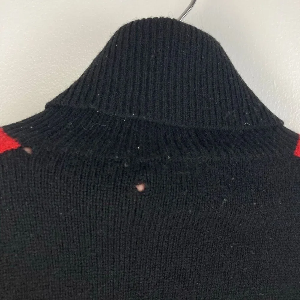 Vintage RARE Polo Ralph‎ Lauren Turtleneck Sweater 100% Lambswool Suicide Skier